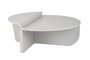 Nordure Mesa de Centro Orion - Blanca, Mesa Grande 90x30x60 cm, Mesa Pequeña 85x35x30 cm